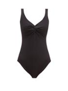 Matchesfashion.com Heidi Klein - Core Honeycomb Textured Twist Swimsuit - Womens - Black