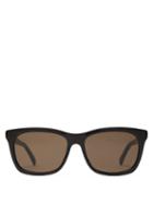 Matchesfashion.com Gucci - Web Striped D Frame Acetate Sunglasses - Mens - Black