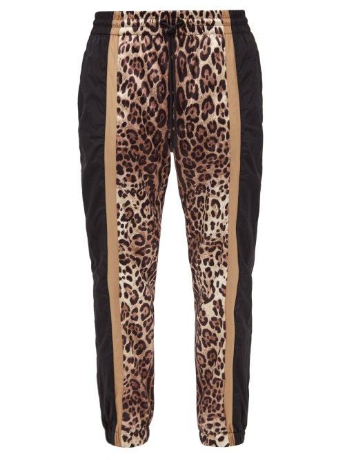 Mens Rtw Dolce & Gabbana - Leopard-print Shell Track Pants - Mens - Multi