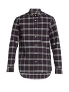 Matchesfashion.com Burberry - George Checked Cotton Shirt - Mens - Navy Multi