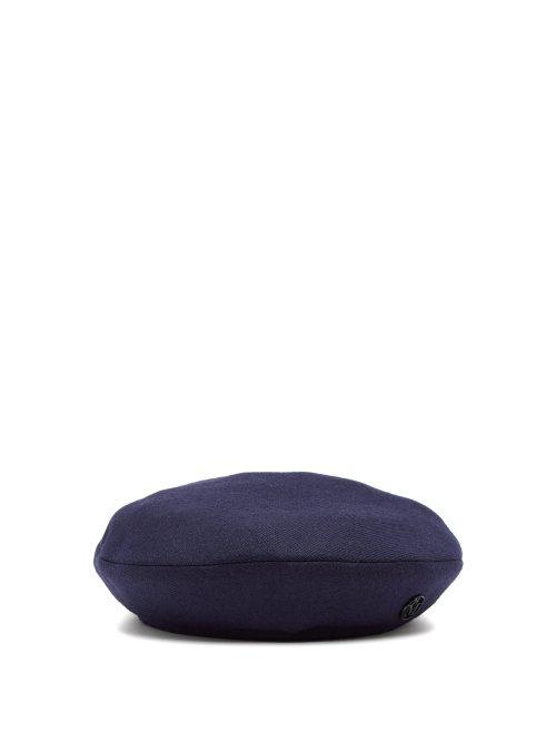 Matchesfashion.com Maison Michel - New Billy Wool Beret - Womens - Blue