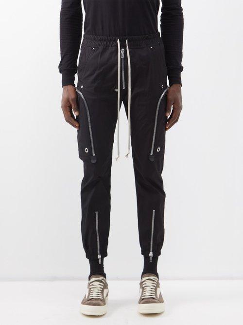 Rick Owens - Bauhaus Cotton-poplin Cargo Trousers - Mens - Black