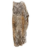 Matchesfashion.com Melissa Odabash - Pamela Asymmetric Leopard Print Maxi Dress - Womens - Animal