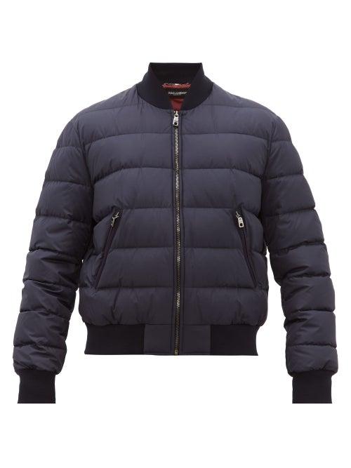 Matchesfashion.com Dolce & Gabbana - Down Filled Bomber Jacket - Mens - Navy