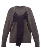 Matchesfashion.com Christopher Kane - Octopus Crew Neck Wool Sweater - Womens - Navy Multi
