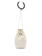Matchesfashion.com Jil Sander - Beaded-bracelet Drawstring Leather Bag - Womens - White