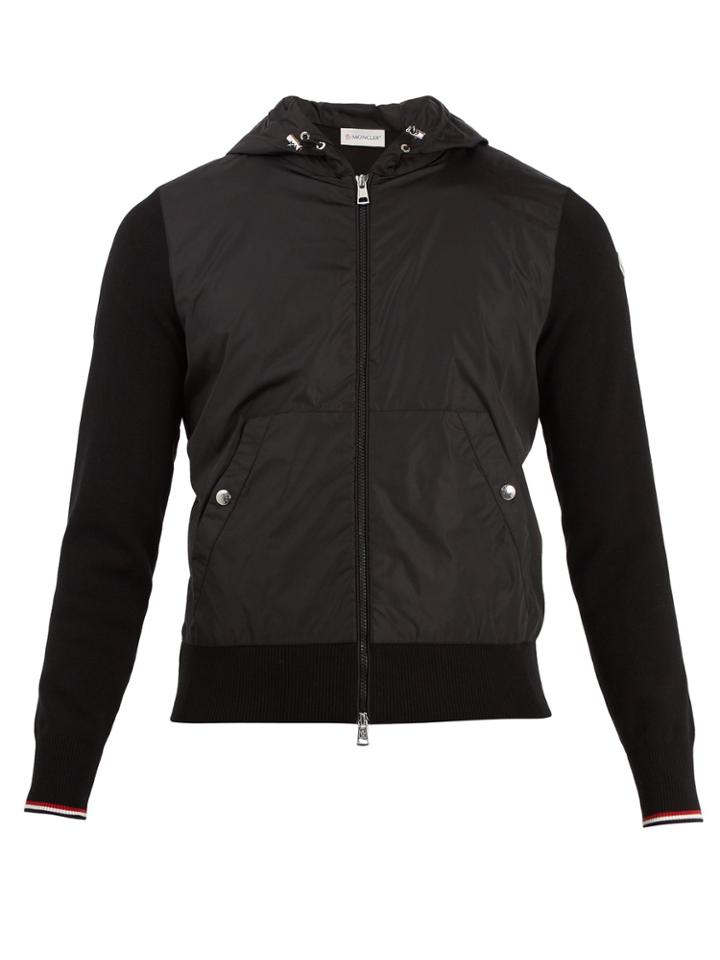 Moncler Hooded Panel Bomber Jacket