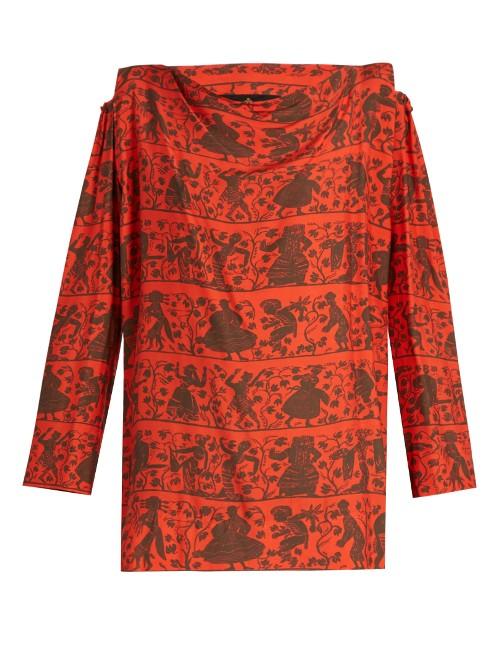 Vivienne Westwood Anglomania Fatima Dance-print Habotai Blouse