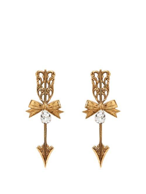 Matchesfashion.com Rodarte - Bow And Arrow Earrings - Womens - Gold