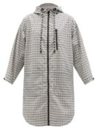 Ladies Activewear Fendi - Hooded Ff-print Shell Parka - Womens - White Black