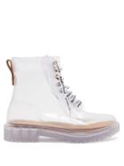 Matchesfashion.com See By Chlo - Laced Pvc Ankle Boots - Womens - White