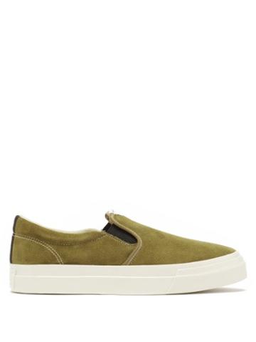 Junya Watanabe X S.w.c - Slip-on Suede Trainers - Mens - Khaki