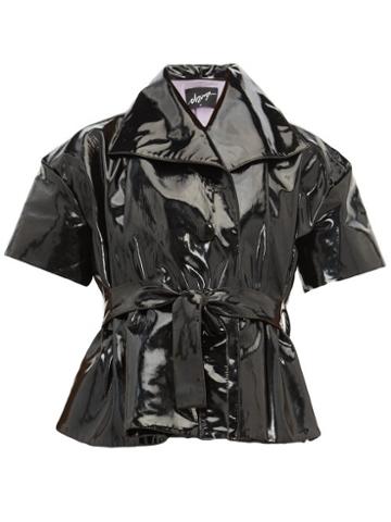 Matchesfashion.com Elzinga - Belted Pvc Top - Womens - Black
