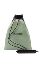 Matchesfashion.com Jil Sander - Logo-print Drawstring Canvas Pouch - Womens - Green