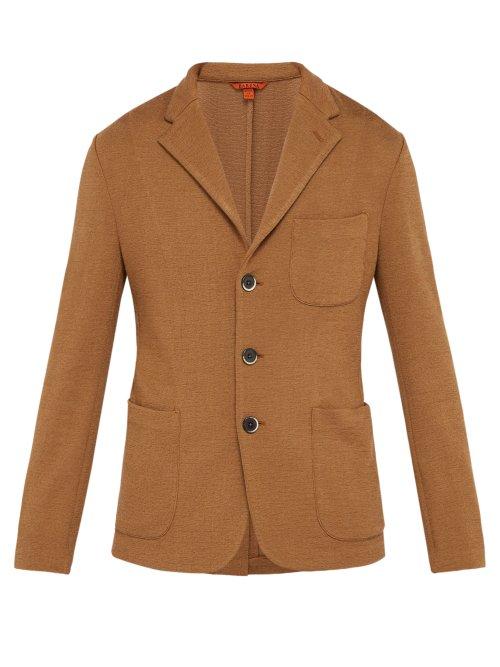 Matchesfashion.com Barena Venezia - Toreco Single Breasted Jersey Blazer - Mens - Beige