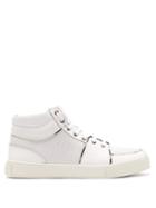 Matchesfashion.com Balmain - Perforated High Top Leather Trainers - Mens - White