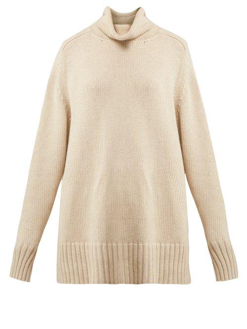Matchesfashion.com Joseph - Sloppy Joe Cotton Blend Sweater - Womens - Beige