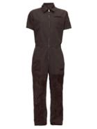 Matchesfashion.com Fendi - Suede-patch Canvas Overalls - Mens - Black