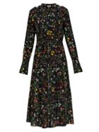 Matchesfashion.com Altuzarra - League Floral Print Silk Dress - Womens - Black Print