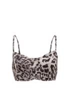 Matchesfashion.com Norma Kamali - Leopard Print Underwired Bikini Top - Womens - Grey Print