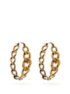 Matchesfashion.com Alexander Mcqueen - Skull-debossed Chain Earrings - Womens - Gold