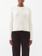 A.p.c. - Milena Ribbed Alpaca-blend Cardigan - Womens - White