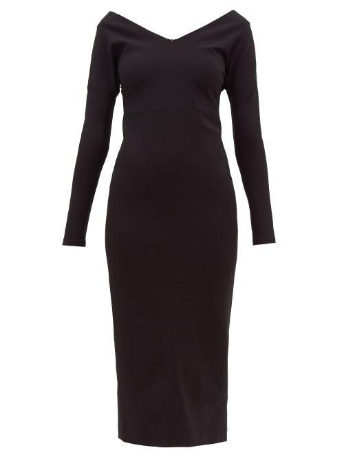 Matchesfashion.com A.w.a.k.e. Mode - Non Monroe Off The Shoulder Cady Dress - Womens - Black