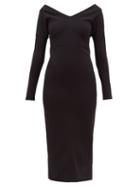 Matchesfashion.com A.w.a.k.e. Mode - Non Monroe Off The Shoulder Cady Dress - Womens - Black