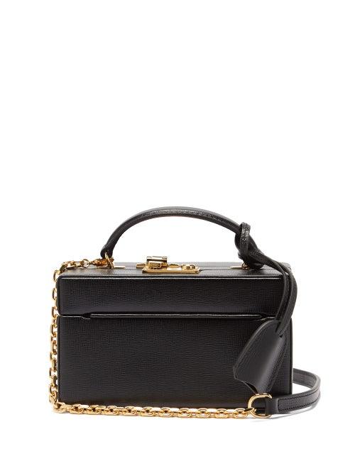 Matchesfashion.com Mark Cross - 1845 Mini Saffiano-leather Box Bag - Womens - Black