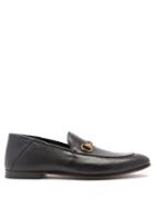 Matchesfashion.com Gucci - Brixton Horsebit Collapsible-heel Leather Loafers - Mens - Black