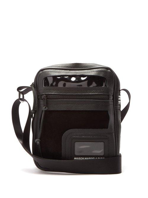 Matchesfashion.com Maison Margiela - Windows Leather & Pvc Cross Body Bag - Mens - Black