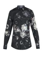 Matchesfashion.com Dolce & Gabbana - Floral Print Cotton Shirt - Mens - Grey Multi
