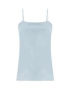Matchesfashion.com Racil - Pumkin Square Neck Silk Crepe Cami Top - Womens - Blue