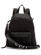 Mens Bags Valentino Garavani - Vltn-logo Canvas Backpack - Mens - Black