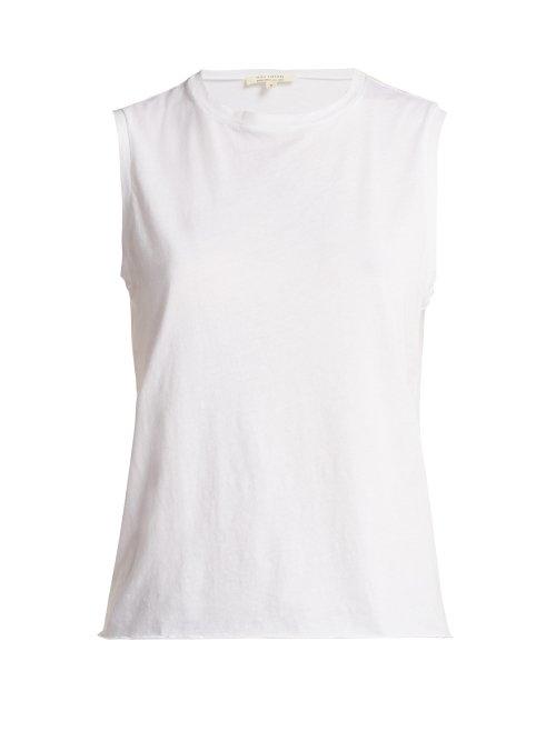 Matchesfashion.com Nili Lotan - Muscle Sleeveless Cotton Jersey Top - Womens - White