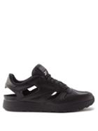 Maison Margiela - X Reebok Tabi Split-toe Cutout Leather Trainers - Mens - Black