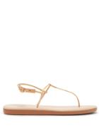Matchesfashion.com Ancient Greek Sandals - Katherina T-bar Leather Sandals - Womens - Tan