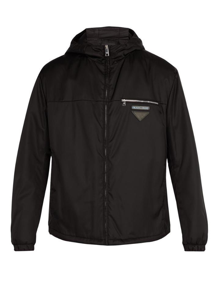 Prada Hooded Nylon Short Jacket