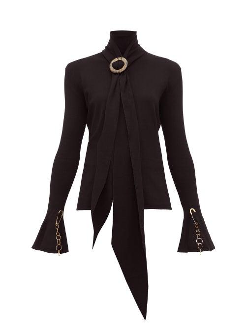 Matchesfashion.com Ellery - Asher High Neck Scarf Top - Womens - Black
