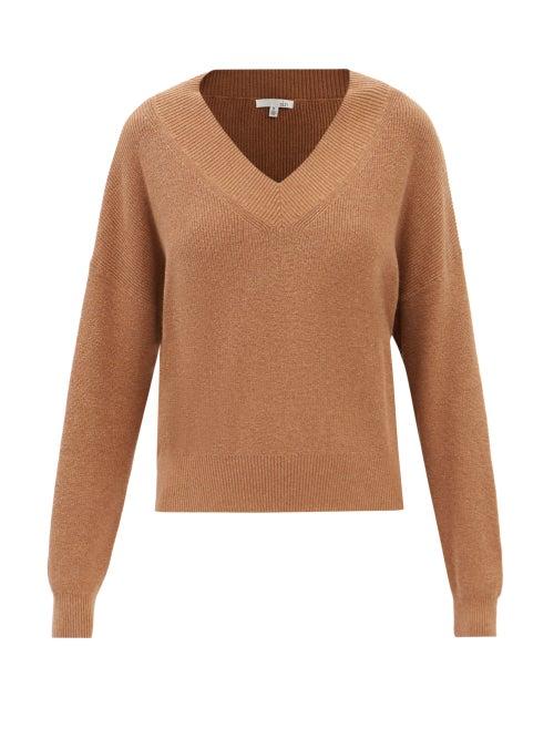 Skin - Mylee V-neck Cotton-blend Pyjama Top - Womens - Brown