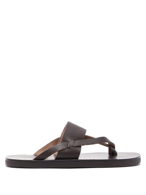 Matchesfashion.com Ancient Greek Sandals - Zinon Leather Sandals - Mens - Dark Brown