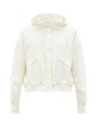 Matchesfashion.com Moncler - Albireo Hooded Peplum-waist Shell Jacket - Womens - Ivory