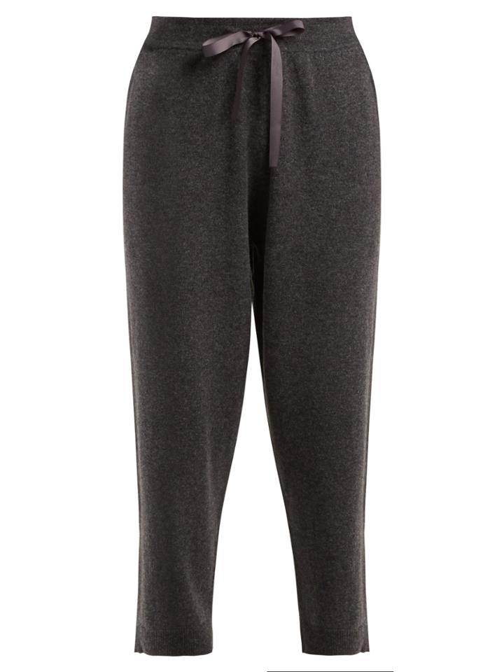 Allude Ribbon-drawstring Cropped Trousers