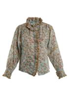 Isabel Marant Étoile Mauryn Floral-print Ruffle-trimmed Cotton Shirt