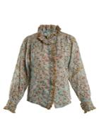 Isabel Marant Étoile Mauryn Floral-print Ruffle-trimmed Cotton Shirt