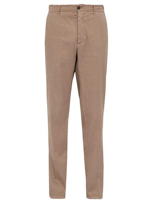 Matchesfashion.com Altea - Dumbo Linen Blend Trousers - Mens - Beige