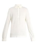 Massimo Alba Long-sleeved Linen-piqu Polo Shirt