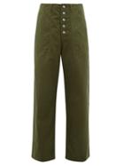 Matchesfashion.com Marni - Panelled Cotton Twill Trousers - Mens - Khaki