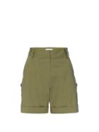 Matchesfashion.com Frame - High-rise Wide-leg Shorts - Womens - Khaki