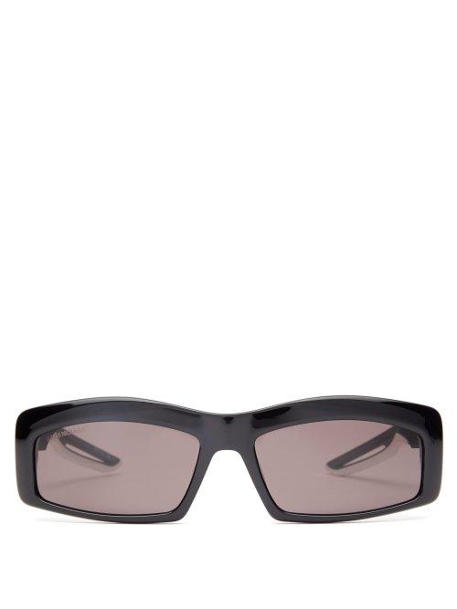 Matchesfashion.com Balenciaga - Square Acetate Sunglasses - Mens - Black